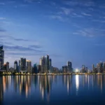 Exploring Panama City 1 Luxury Panama City skyline at night with waterfront reflections
