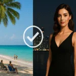 Adult Entertainment in Panama: What You Should Know 5 Split image showing Panama tourism and nightlife with icons for ethical escort choices