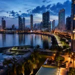Editorial evening skyline representing nightlife and adult entertainment trends in Central America