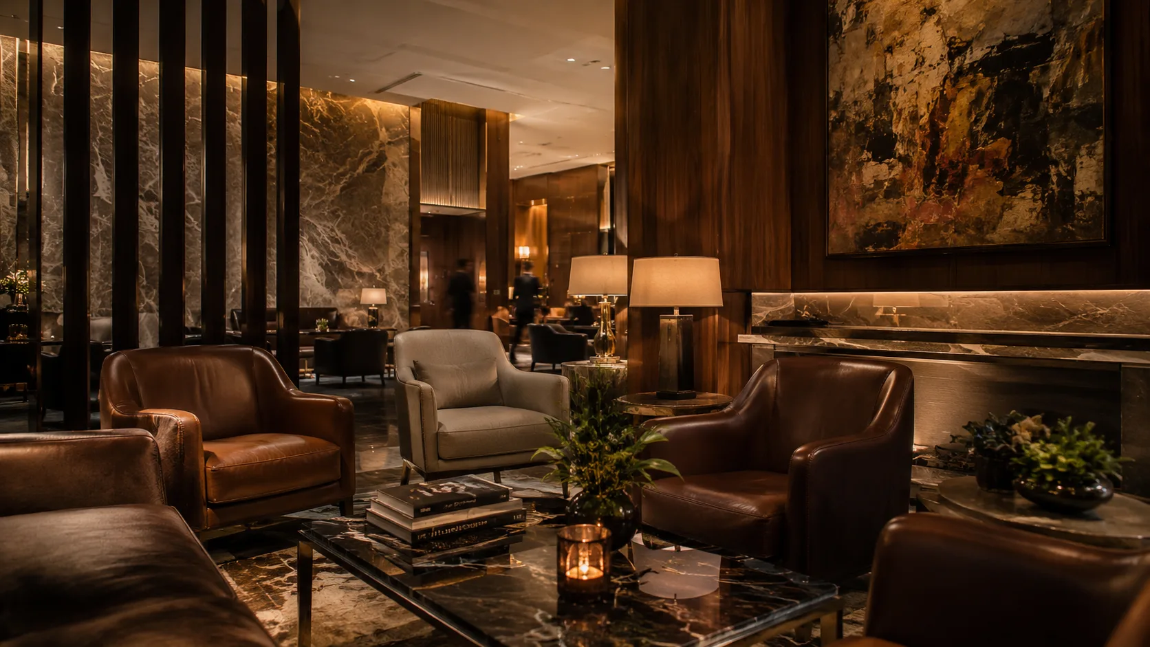 Luxury hotel lounge in Bogotá for executive travellers and discreet meetings