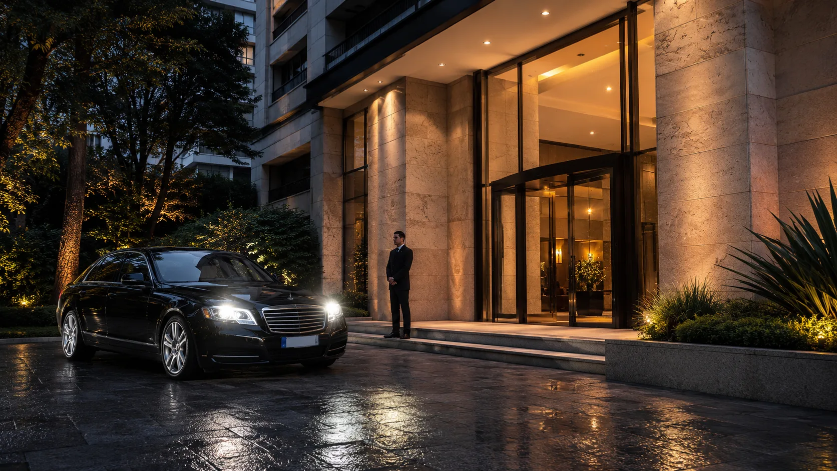 Private residential entrance in Rosales Bogotá for discreet executive travel