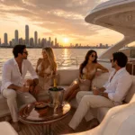 A Private Yacht Party Experience from Panama City to Taboga 5 Private yacht deck at sunset during a luxury Panama yacht experience