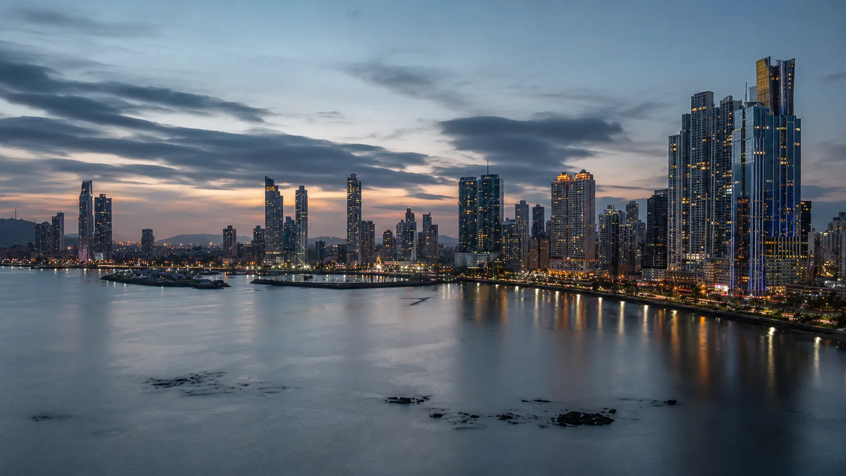 Panama City skyline introducing an article about prostitution law and regulation in Panama